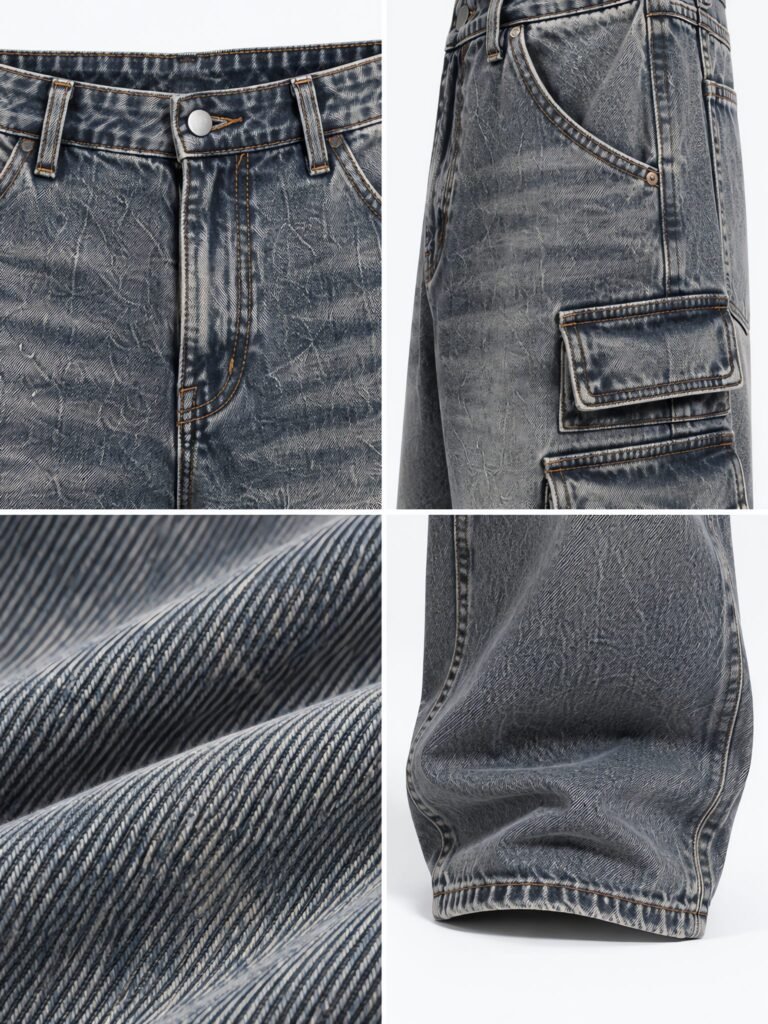 NOVITA Acid-Splash Jeans - Splatter Print + Bleach Effect - view-2