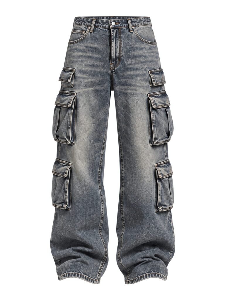 NOVITA Acid-Splash Jeans - Splatter Print + Bleach Effect - view-3