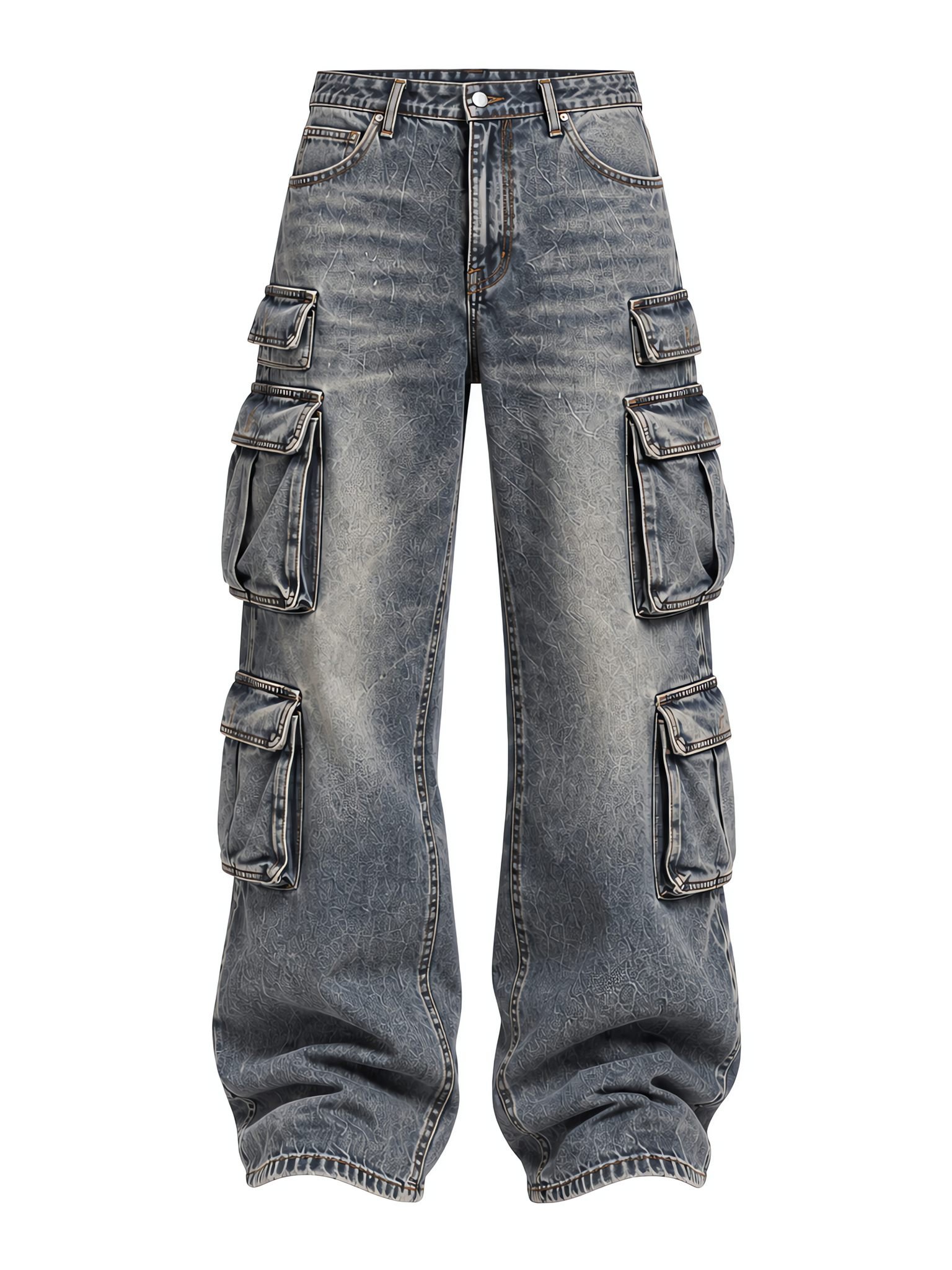 Acid Splash & Bleach Effect Denim Jeans — Custom Wash — View 2