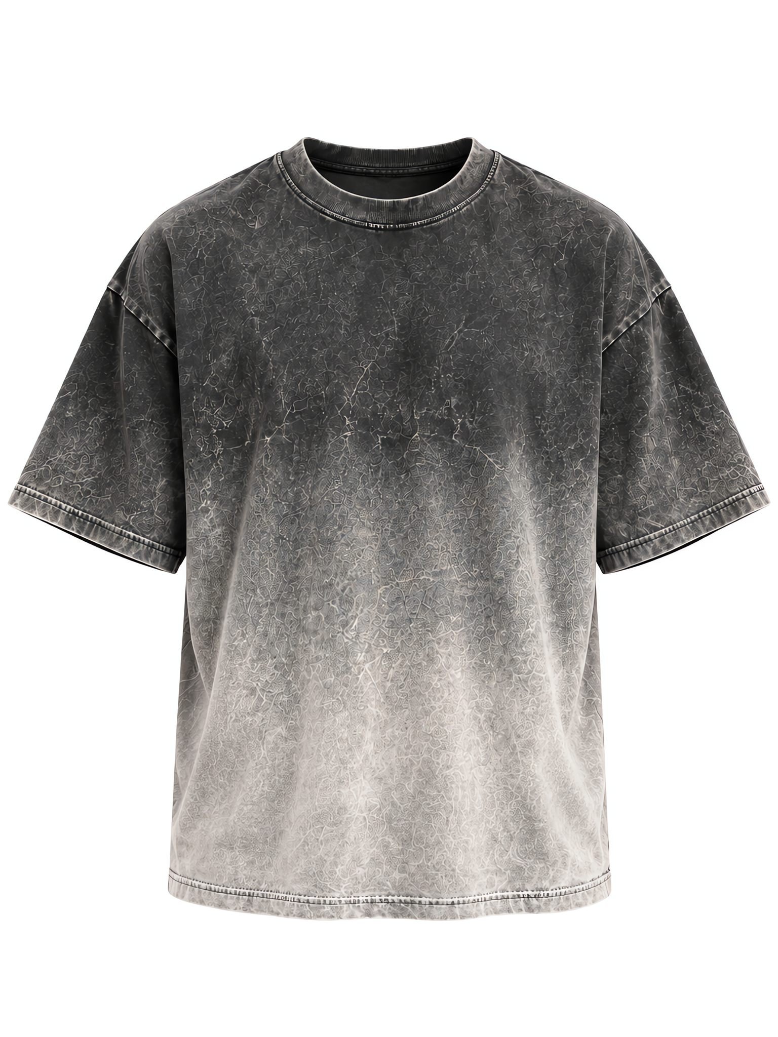 Vintage Acid-Wash Gradient Tee — Garment-Dyed Streetwear