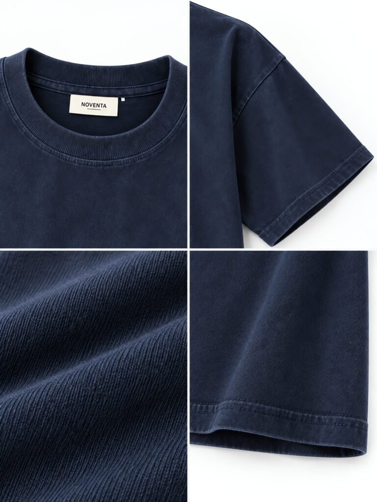 NOVITA Appliqué & Chain-Stitch Graphic Tee - Collegiate Series - detail-grid