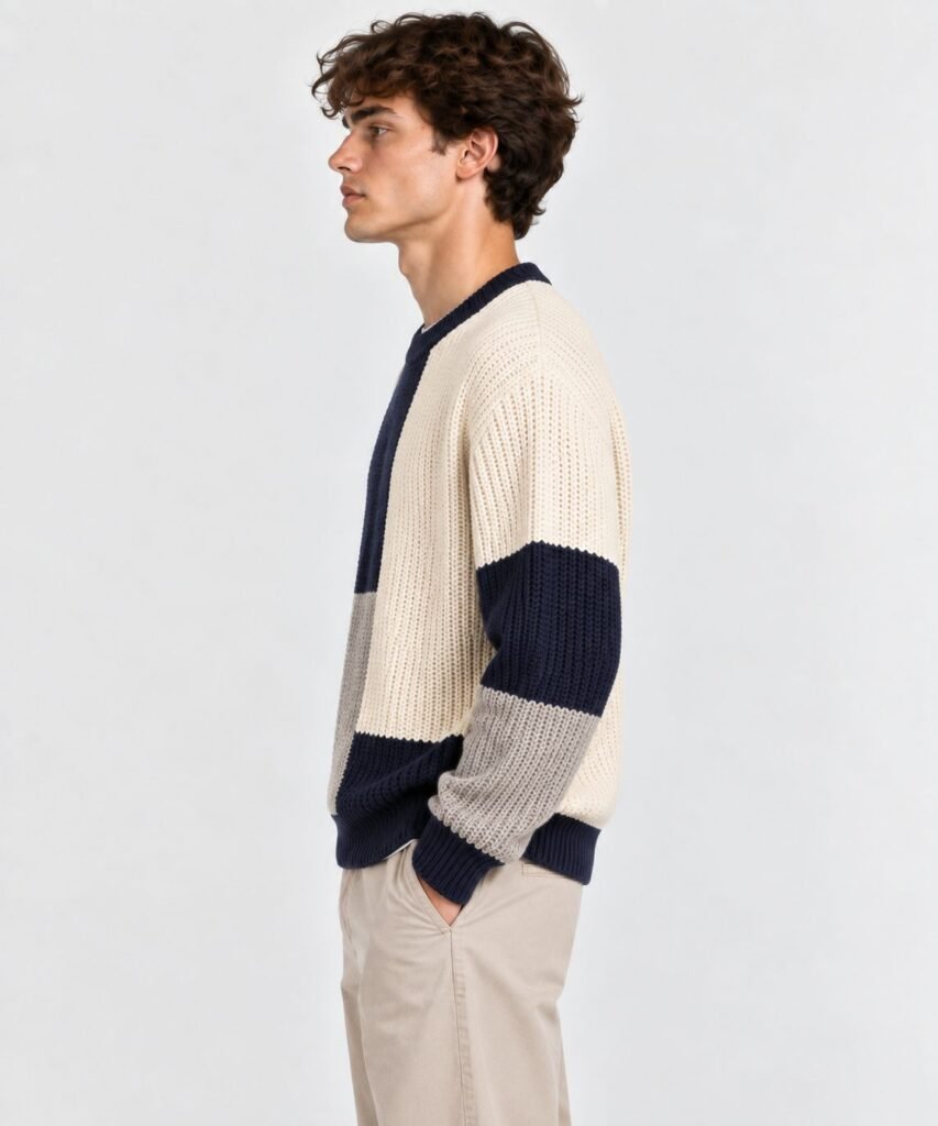 NOVITA Color-Block Pullover - 5GG Bold Contrast Yarns - view-7