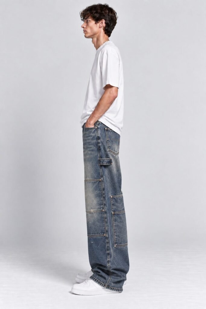 NOVITA Double-Knee Work Jeans - Relaxed Carpenter Fit - view-0