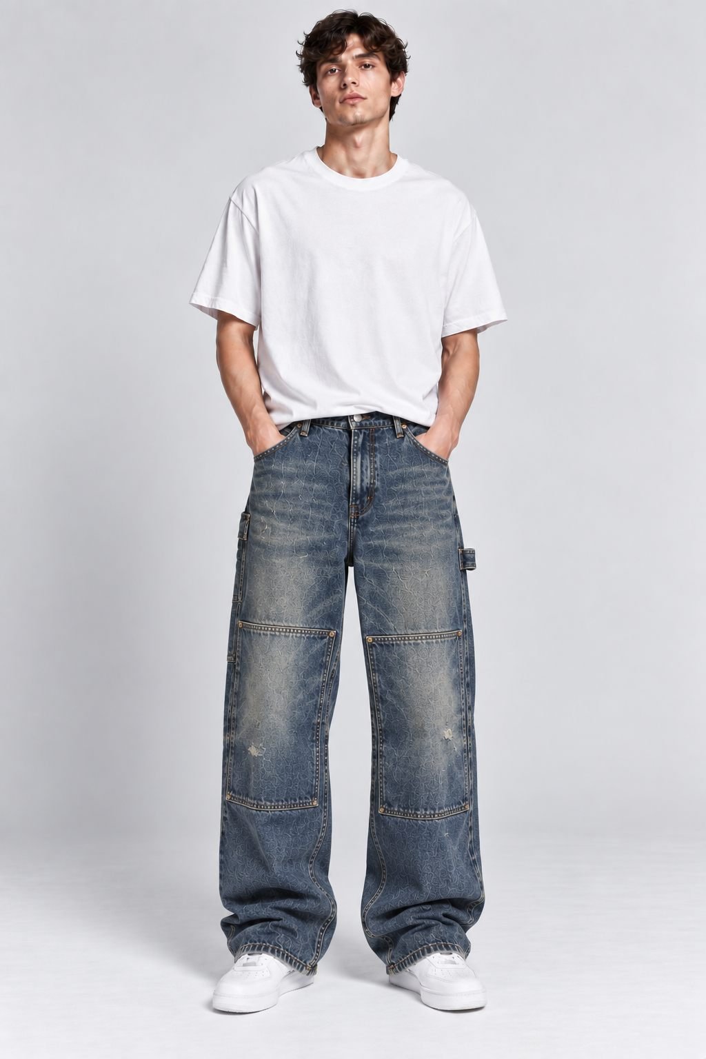 Double-Knee Carpenter Work Jeans — Relaxed Fit — View 2