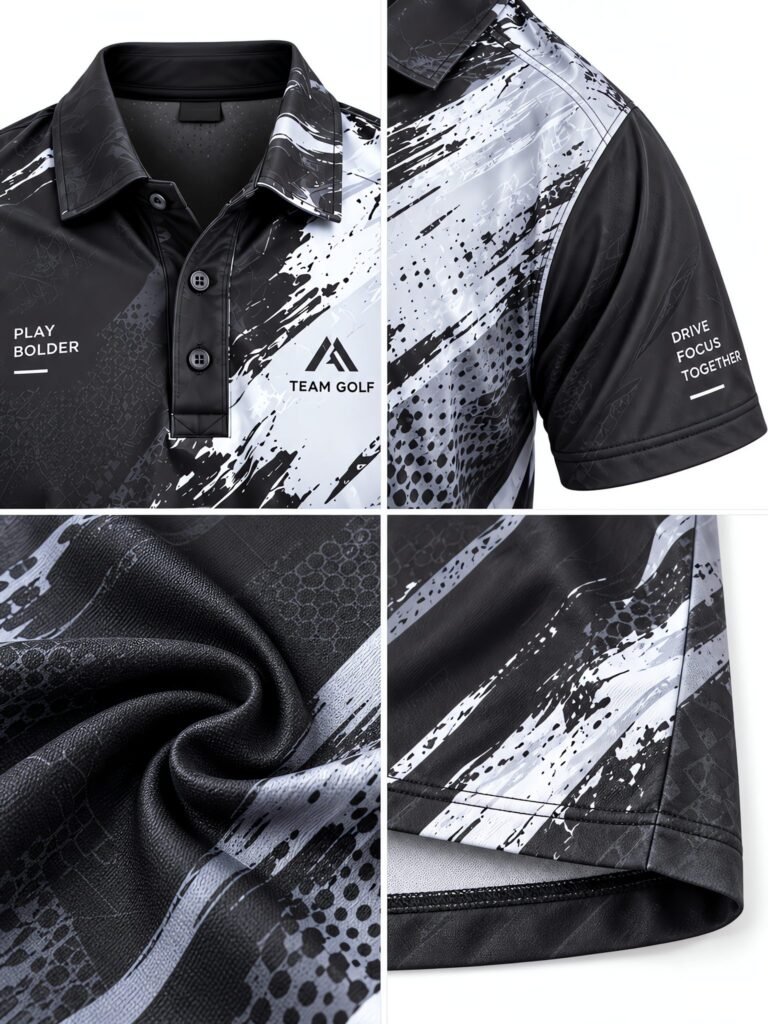 NOVITA Full-Print Sublimation Polo - All-Over Team Graphics - detail-grid