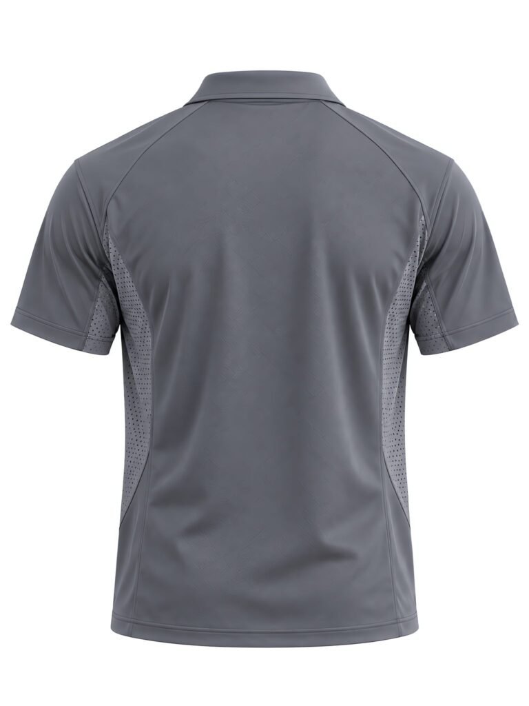 NOVITA Golf Performance Polo - Moisture-Wicking Mesh Panels - back