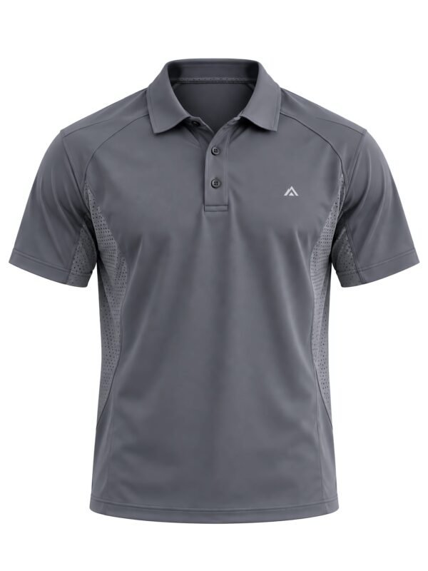 NOVITA Golf Performance Polo - Moisture-Wicking Mesh Panels - front