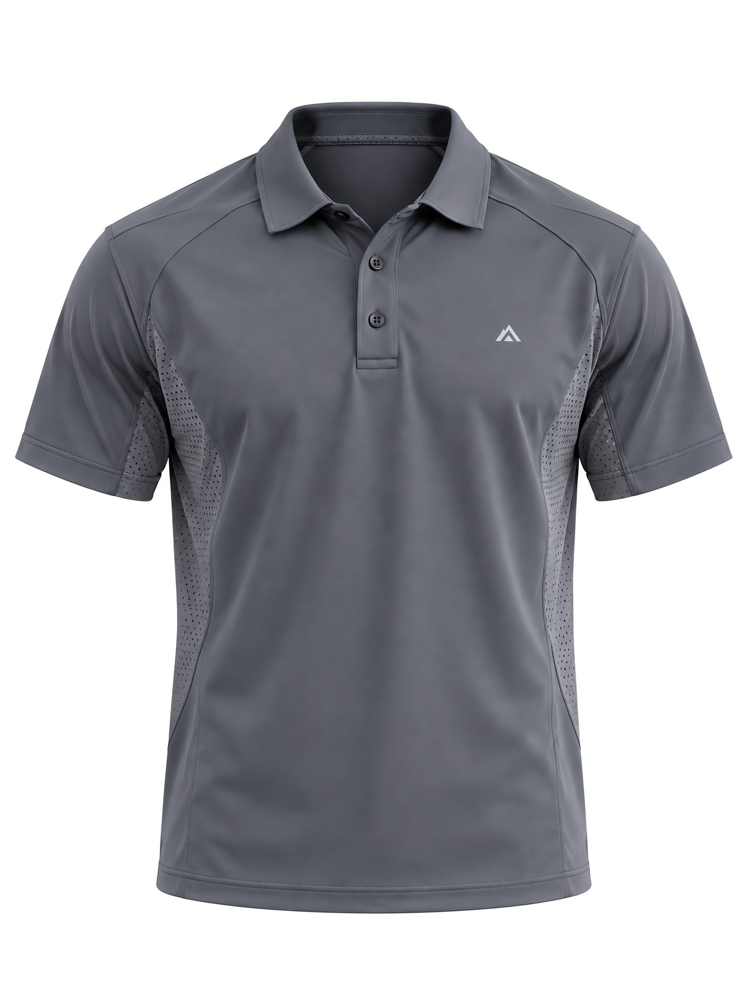 Golf Performance Polo — Moisture-Wicking Mesh Panels — Front View