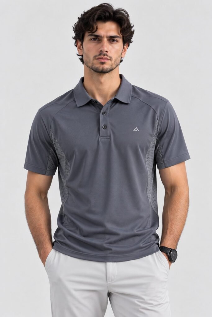 NOVITA Golf Performance Polo - Moisture-Wicking Mesh Panels - view-2