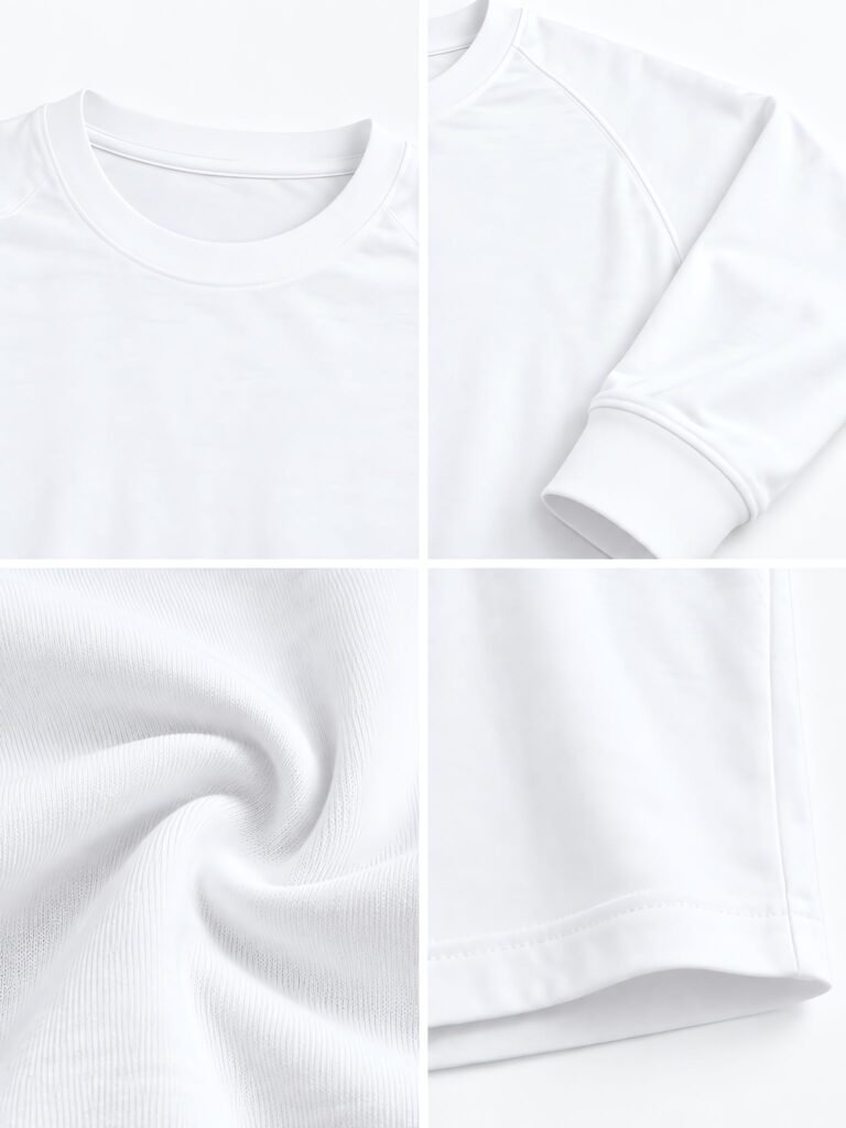 NOVITA Long-Sleeve Layering Tee - Slim Crew, Ribbed Cuff - detail-grid