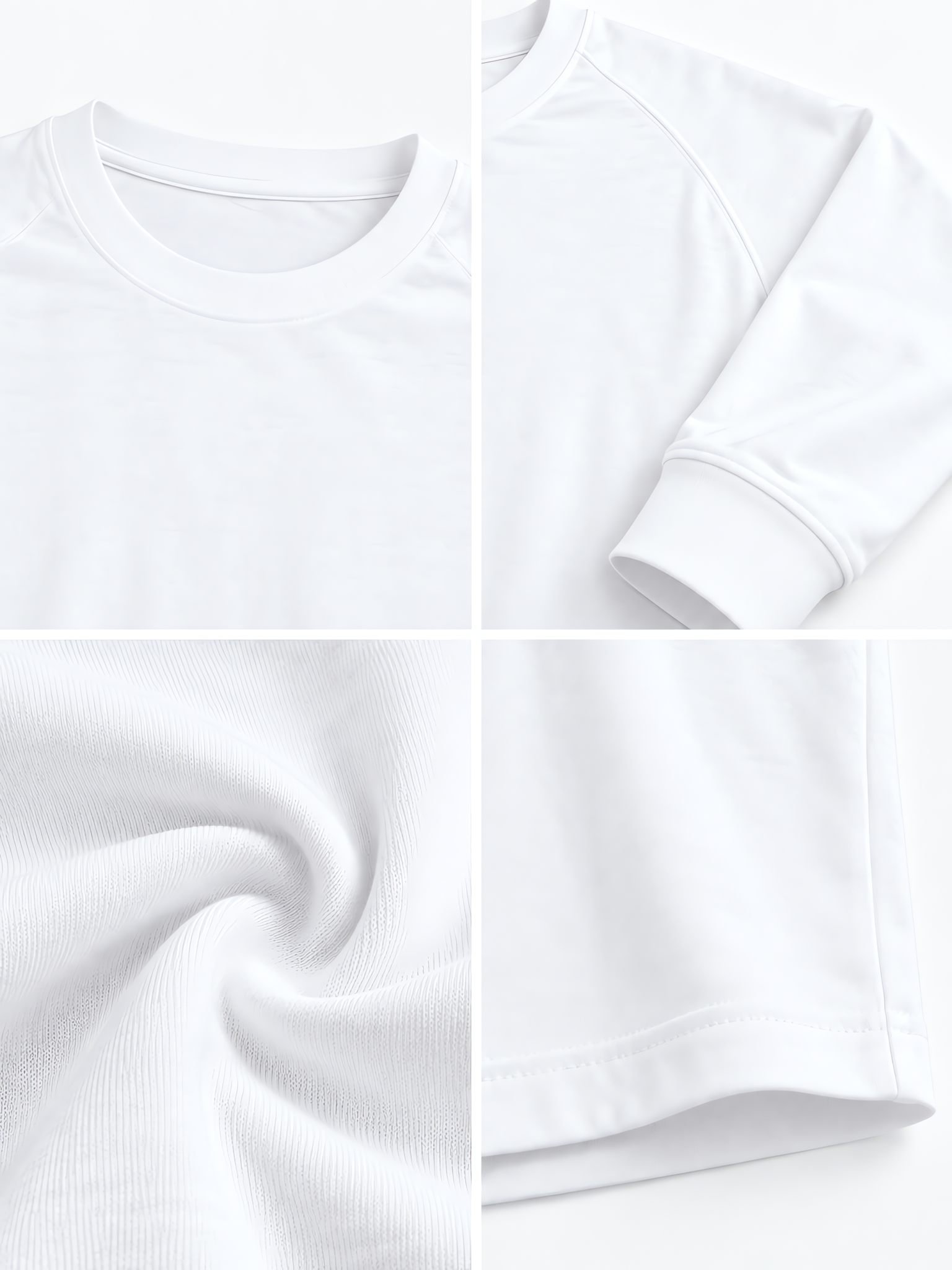 Long-Sleeve Slim Layering Tee — Ribbed Cuff — Detail