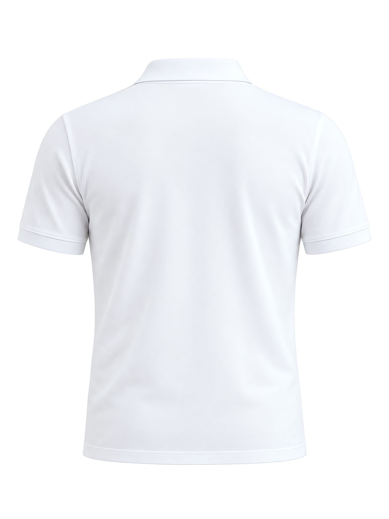 Two-Tone Contrast-Collar Corporate Polo — Uniform Program — Back View