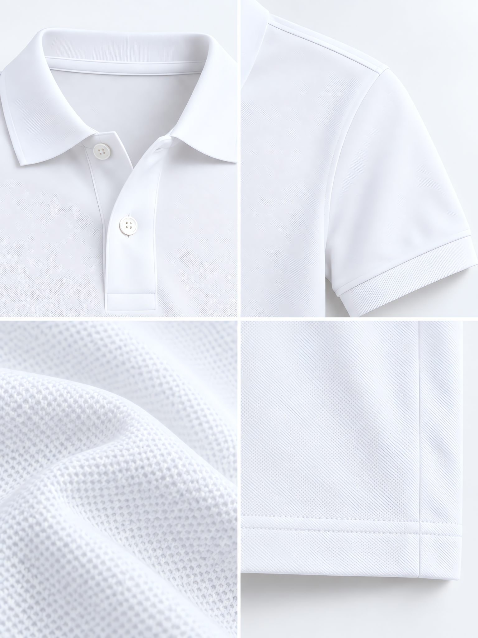 Two-Tone Contrast-Collar Corporate Polo — Uniform Program — Detail