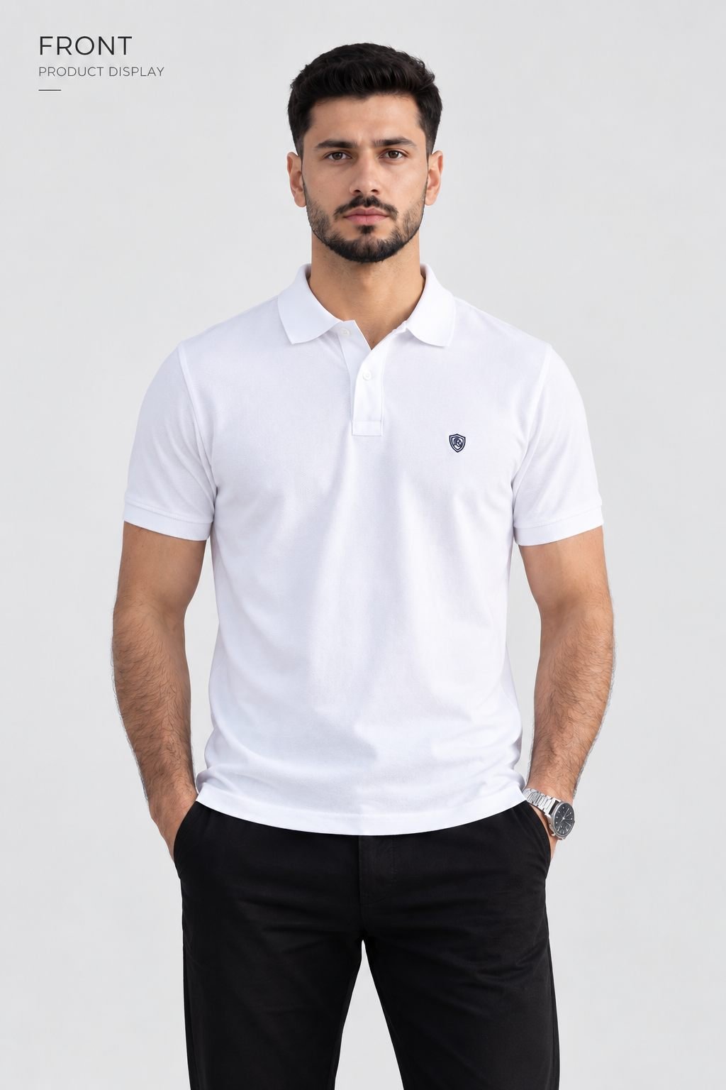 Two-Tone Contrast-Collar Corporate Polo — Uniform Program — View 5