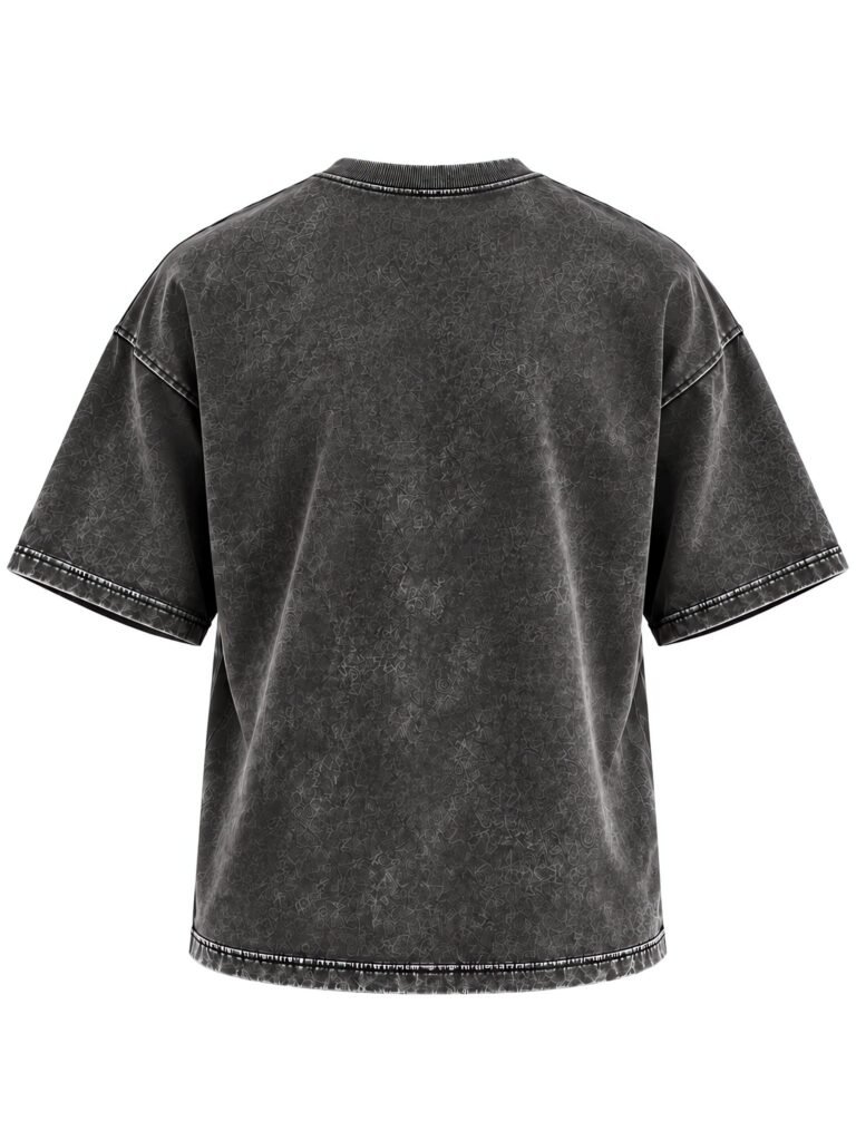 NOVITA Vintage Mineral-Wash Tee - Boxy Streetwear Silhouette - back
