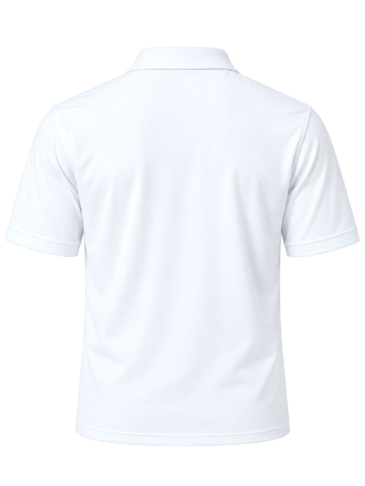 Activewear Polo Shirt in white — back view