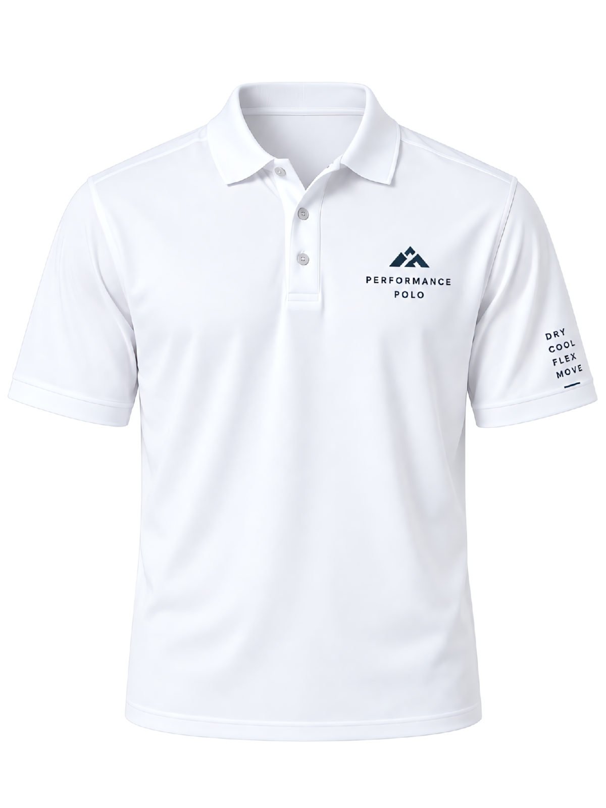 Activewear Polo Shirt in white — front view