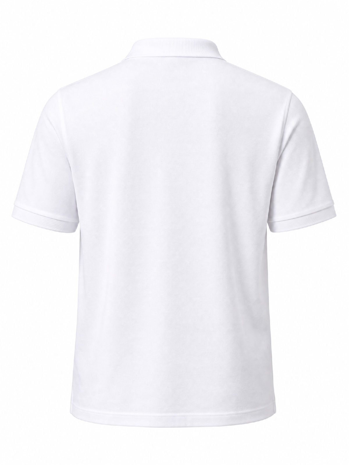 Custom Printed Polo Shirt in white — back view