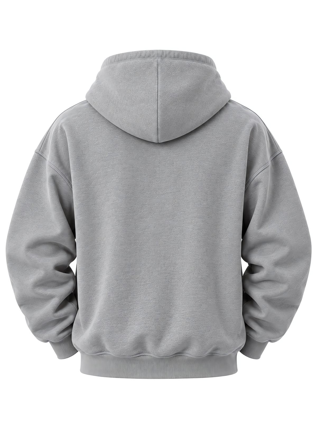French Terry Hoodie in heather grey — back view