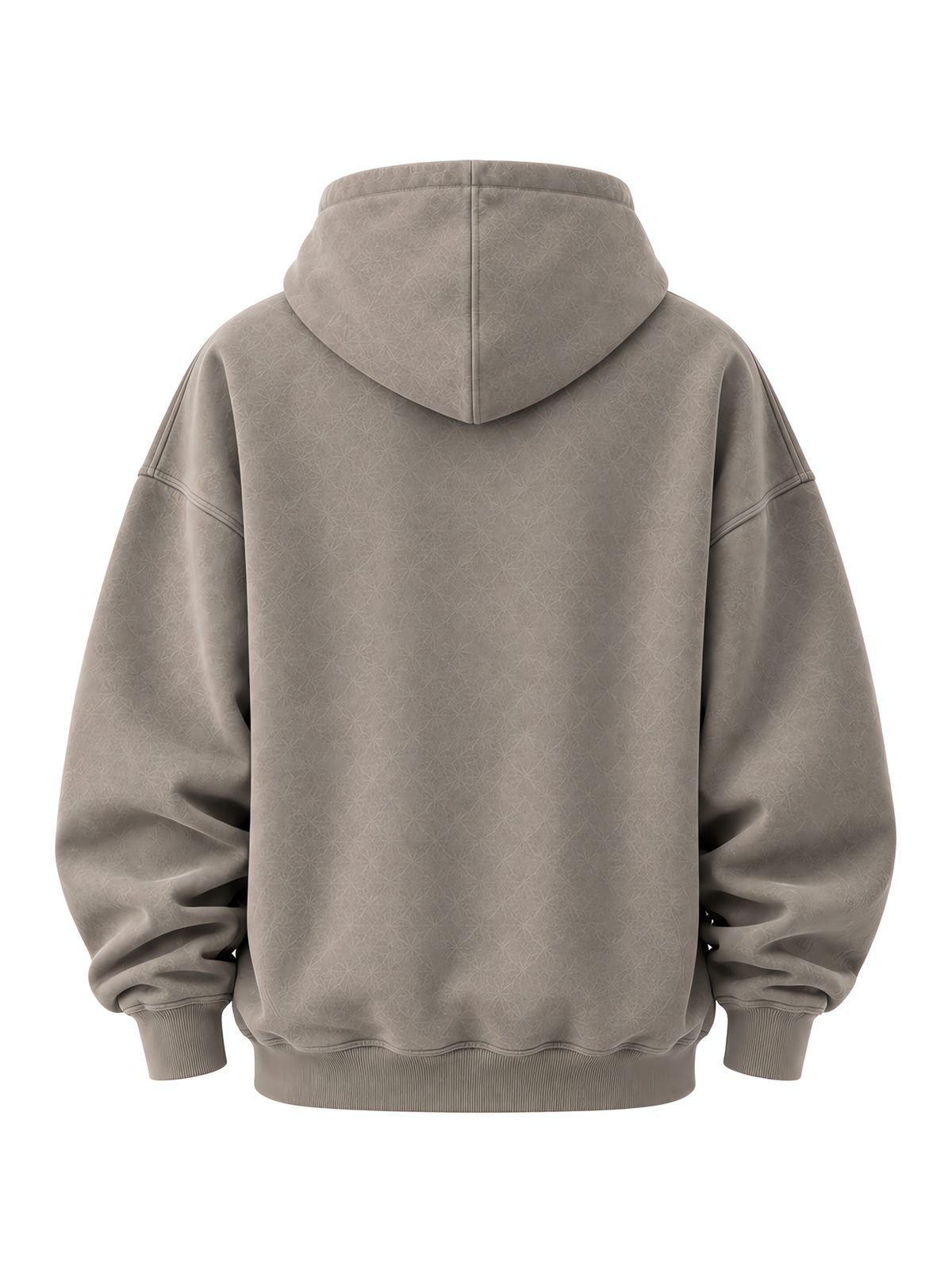 Oversized Pullover Hoodie in greige — back view