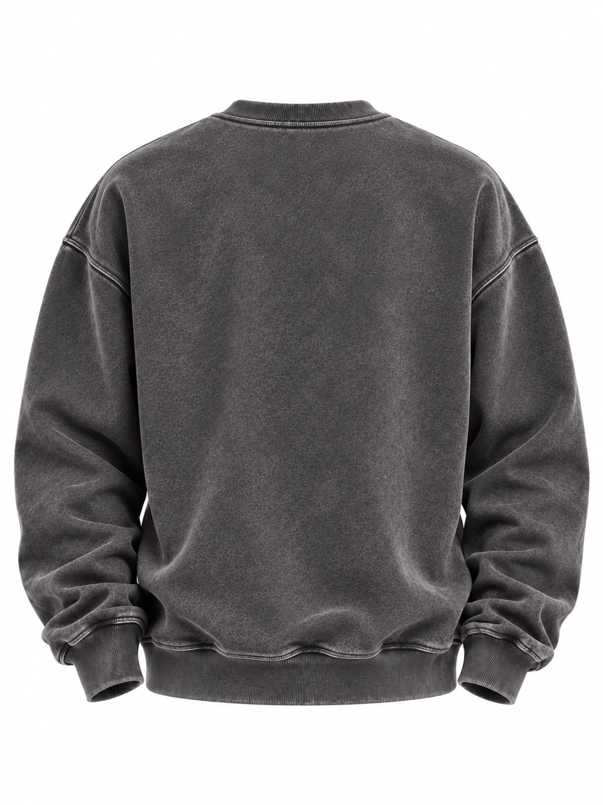 Washed Crewneck Sweatshirt in washed charcoal — back view