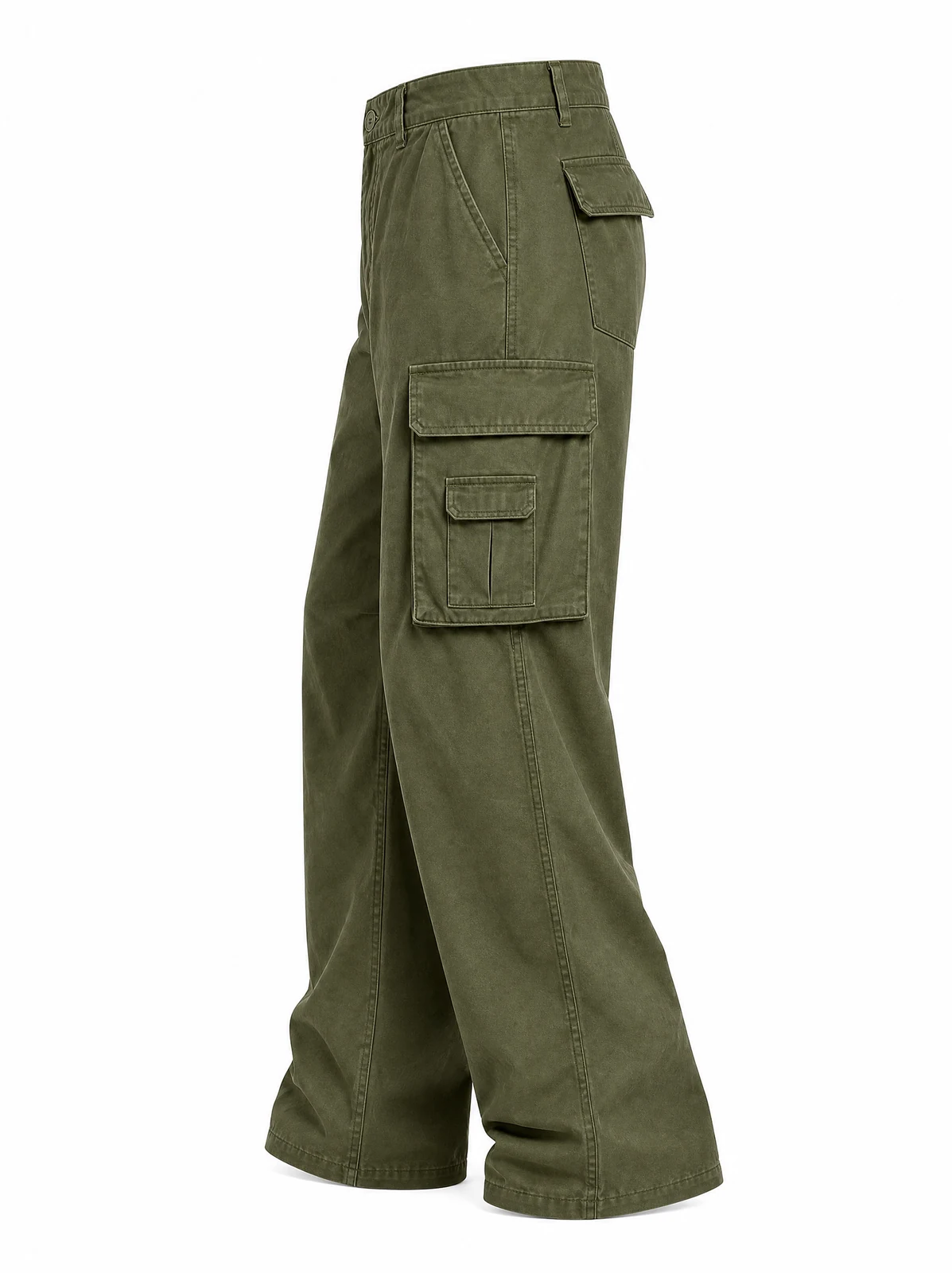Baggy Cargo Pants, side view reference