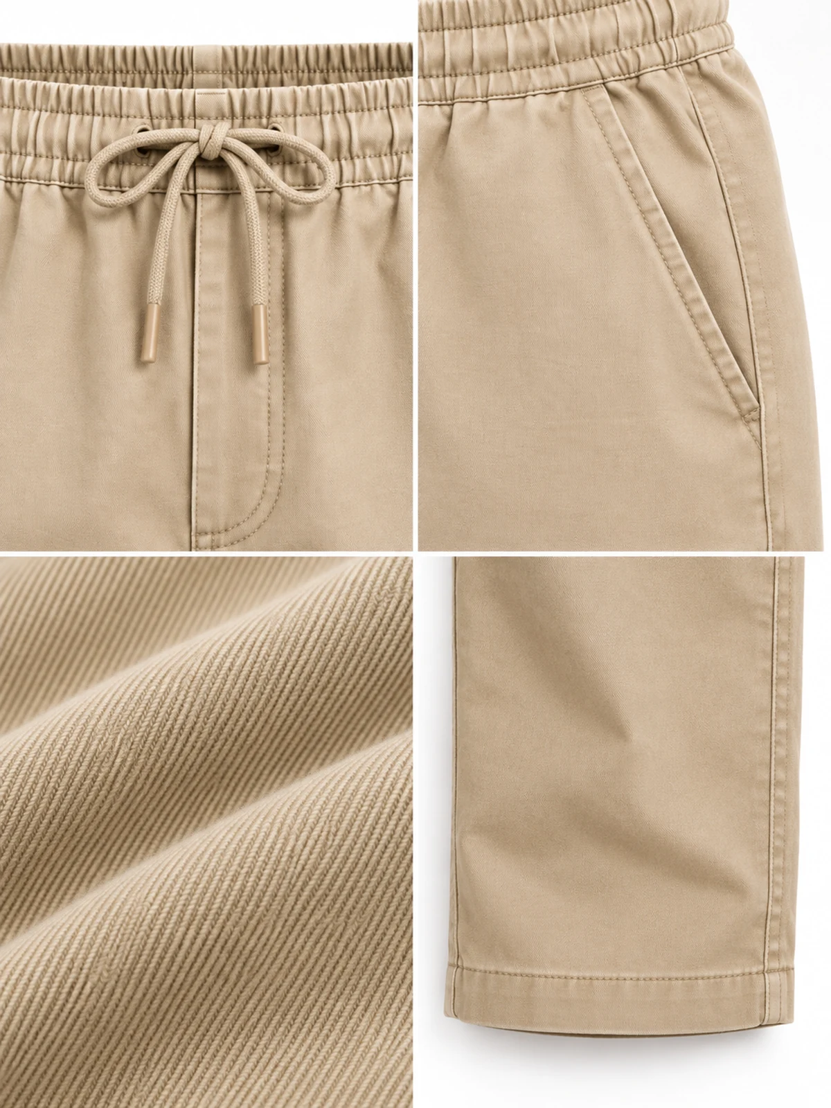 Elastic Waist Casual Pants, construction details reference