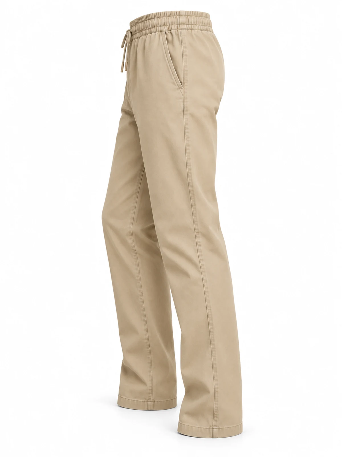 Elastic Waist Casual Pants, side view reference