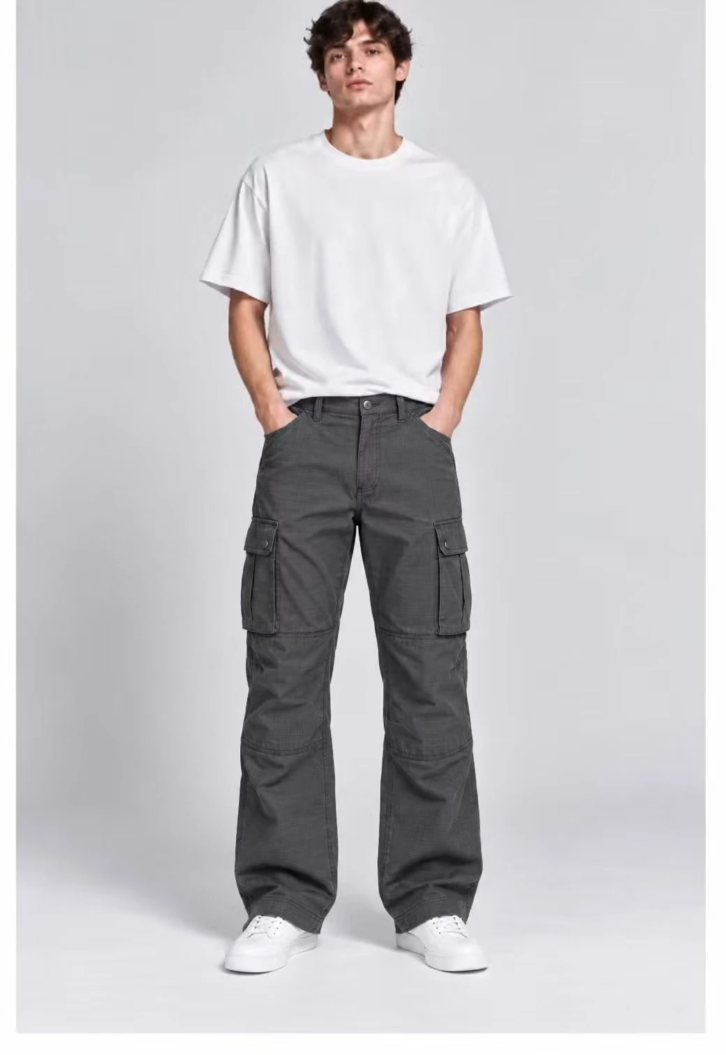 Ripstop Utility Cargo Pants worn by a model, front view