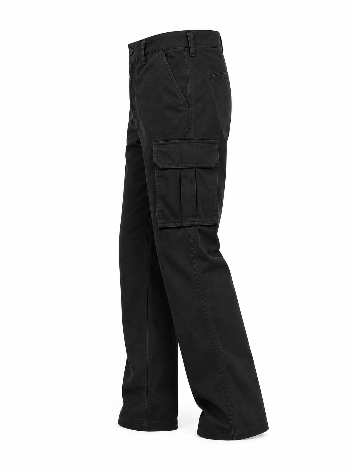 Straight-Leg Multi-Pocket Cargo Pants, side view reference